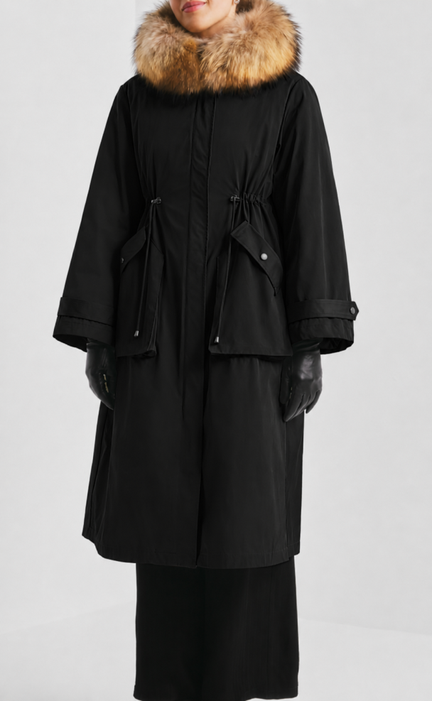 Padded Maxi Parkas - Black