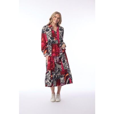 ORIENTIQUE Giza Dress Maxi Collar 21462