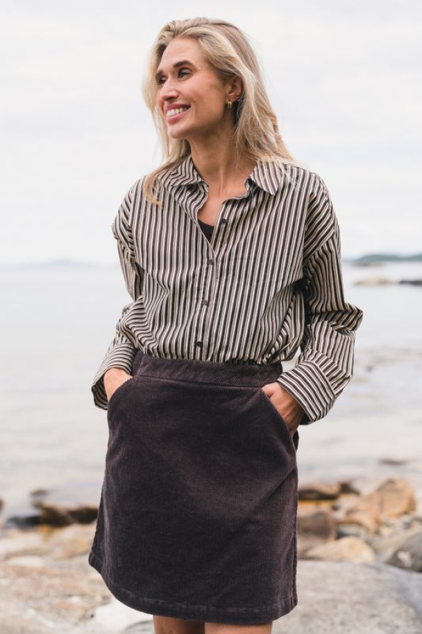 Ida Maja Shirt - B Coffee/Oat  - Image 1