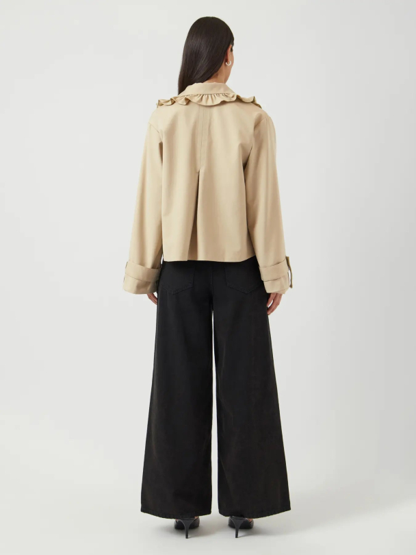 Elsana Short Trenchcoat - Travertine - Image 3