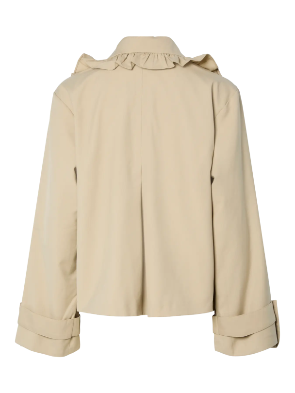 Elsana Short Trenchcoat - Travertine - Image 4