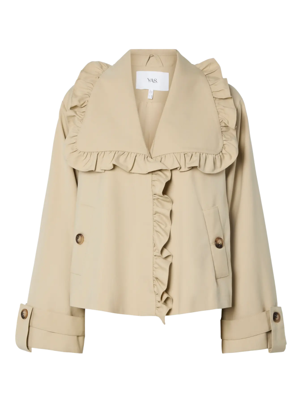 Elsana Short Trenchcoat - Travertine - Image 1
