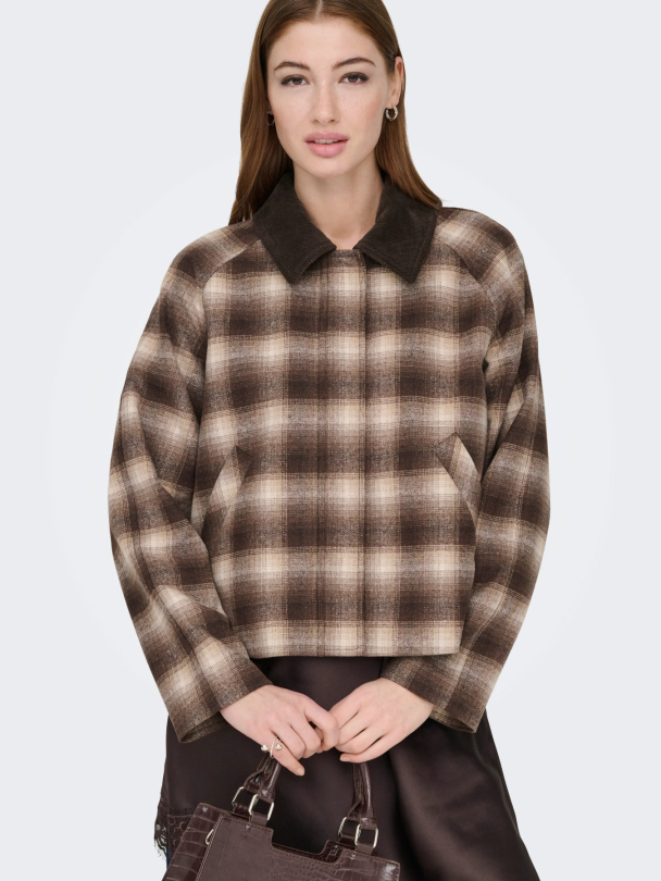 ONLKINE CHECKED CORD JACKET CC OTW - Image 3