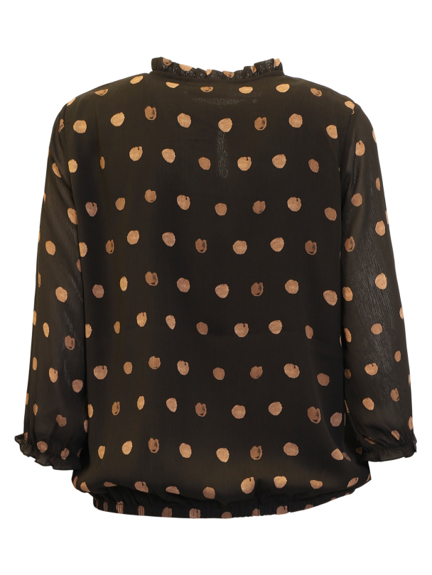 Bluse m/prikker 60010 Svart - Image 2