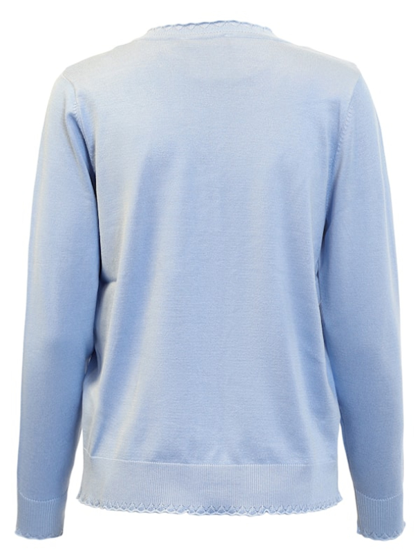 Cardigan V-hals 60005 Lys Blå  - Image 2
