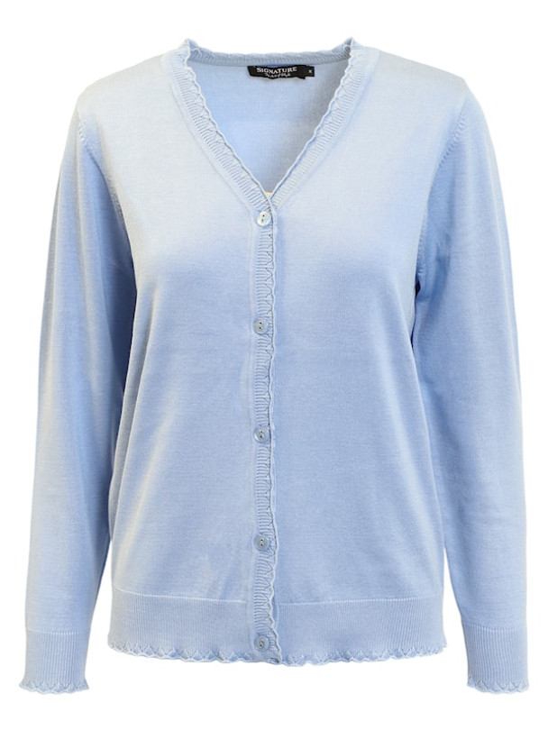Cardigan V-hals 60005 Lys Blå  - Image 1