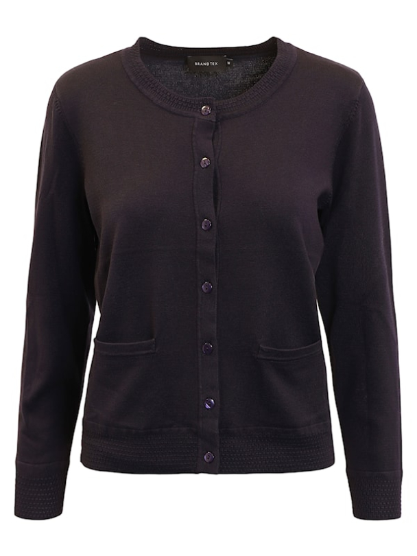 Cardigan m/rund hals 60020 Svart - Image 1
