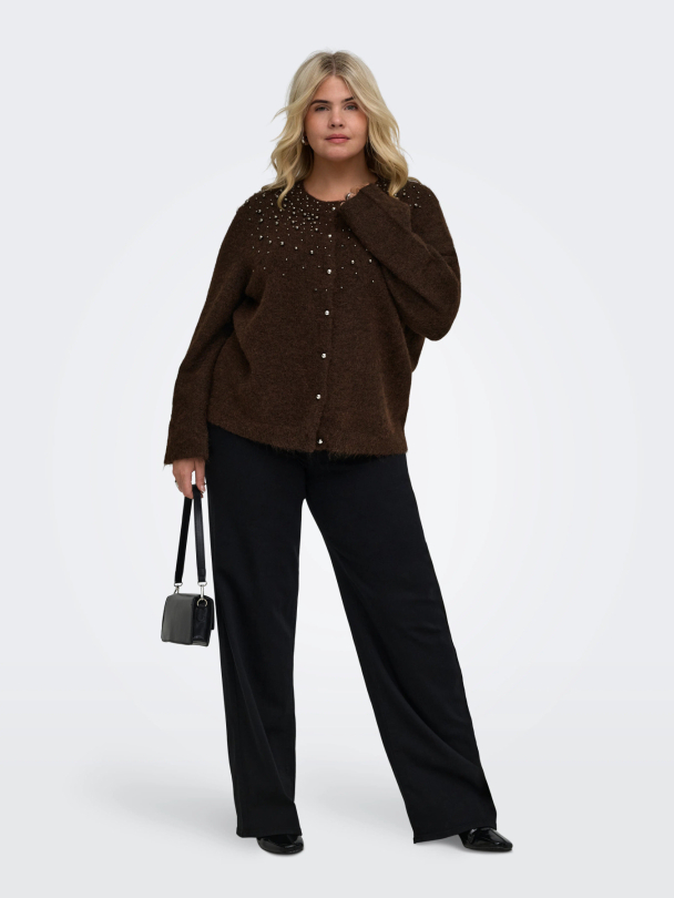 CARMIGGIE LS O-NECK PEARL CARDIGAN KNT - Image 4