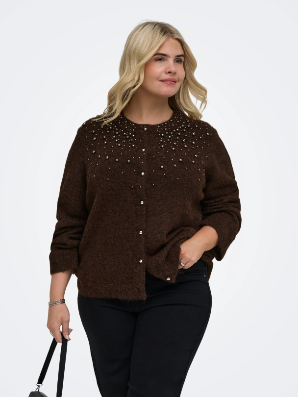 CARMIGGIE LS O-NECK PEARL CARDIGAN KNT - Image 3