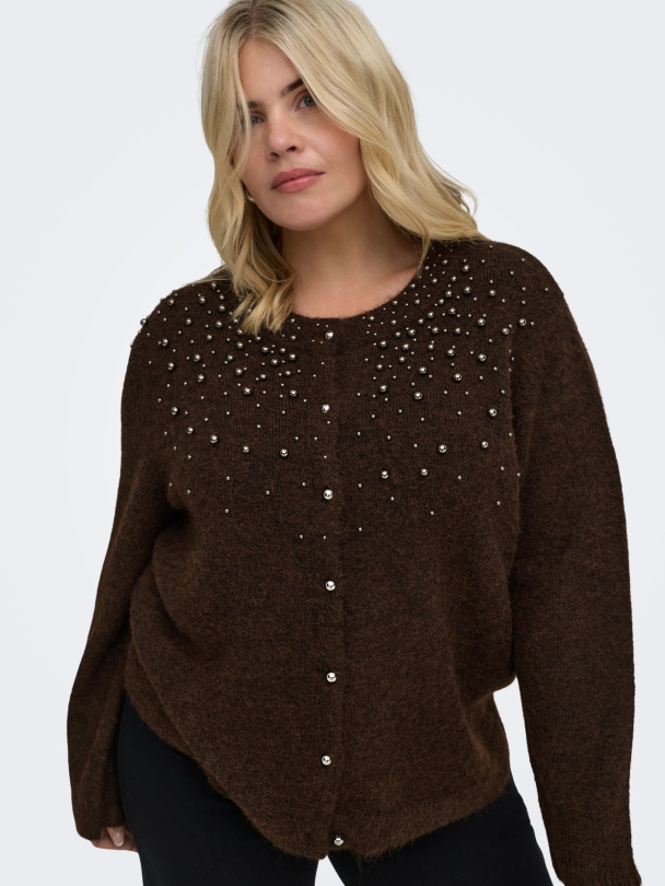 CARMIGGIE LS O-NECK PEARL CARDIGAN KNT - Image 5