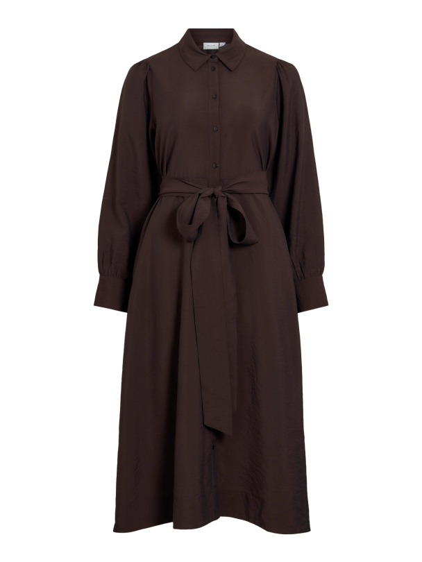 VIALINIA CAROL L/S MIDI SHIRT DRESS/LN - Image 1
