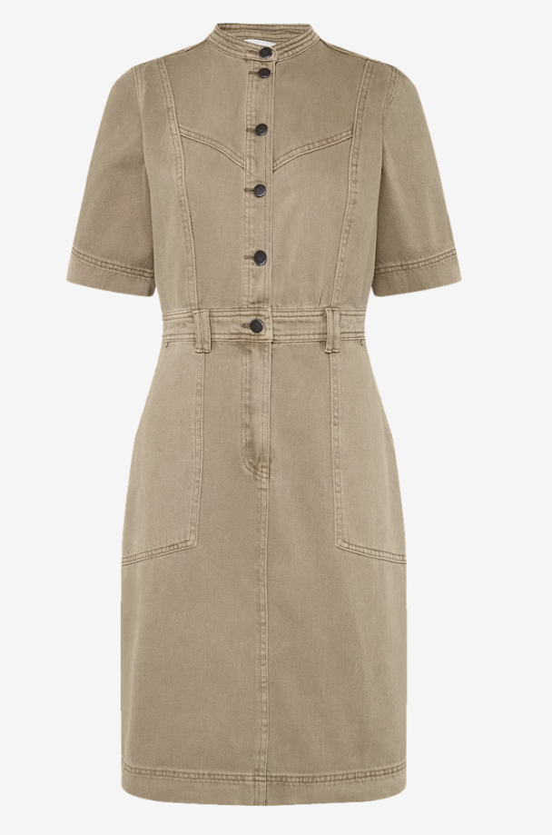 Nova 2/4 Short Denim Dress - Fallen Rock - Image 1