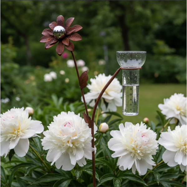 Regnm&aring;ler Blomst med s&oslash;lvkule