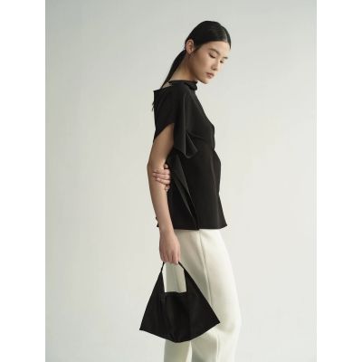 Esme Asymmetric Top Black
