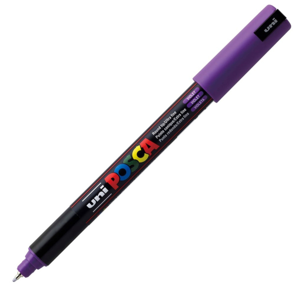 Uni POSCA PC-1MR – Ultra-Fine 0,7mm – 12 Violet