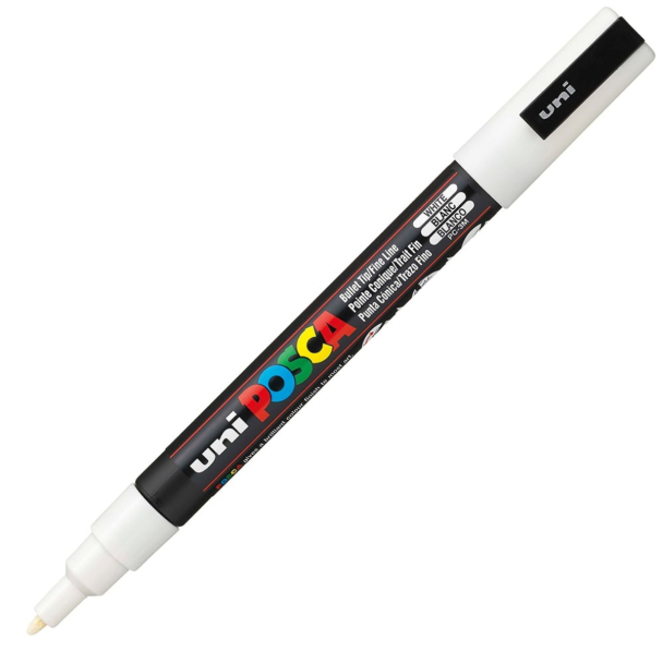 Uni POSCA PC-3M – Fine 0,9-1,3mm – 1 White