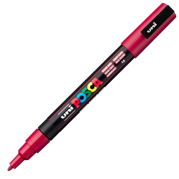 Uni POSCA PC-3M – Fine 0,9-1,3mm – 14 Dark Red