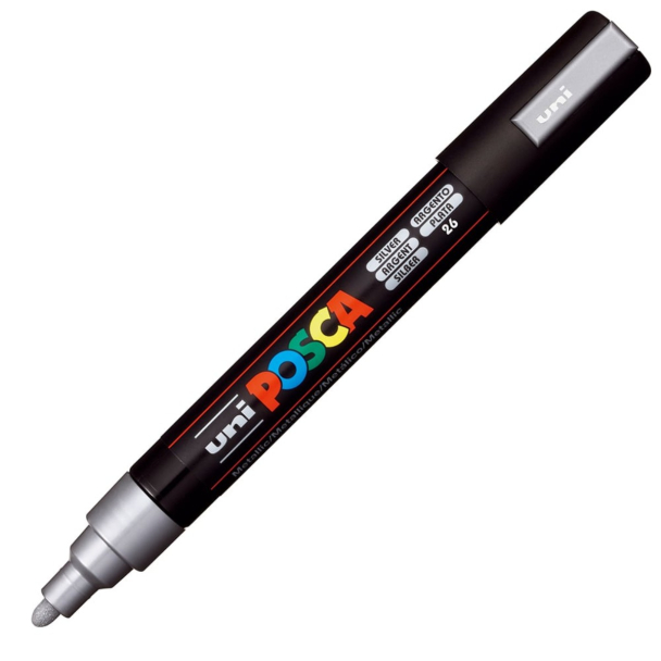 Uni POSCA PC-5M – Medium 1,8-2,5mm – 26 Silver