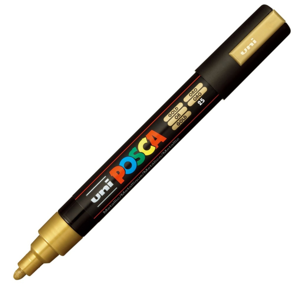 Uni POSCA PC-5M – Medium 1,8-2,5mm – 25 Gold