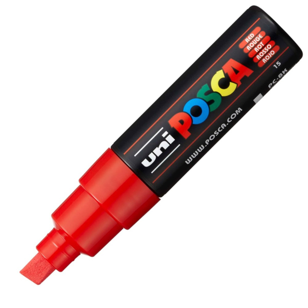 Uni POSCA PC-8K – Chisel 8mm – 15 Red