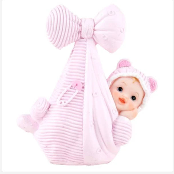 Baby i teppe, 11 cm, Blå