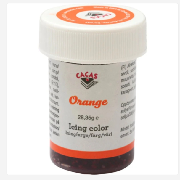 Icingfarge - Oransje Cacas 28,35 g