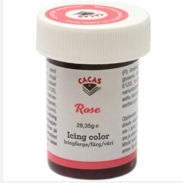 Icingfarge Rose - Lys Rosa Cacas 28,35 g
