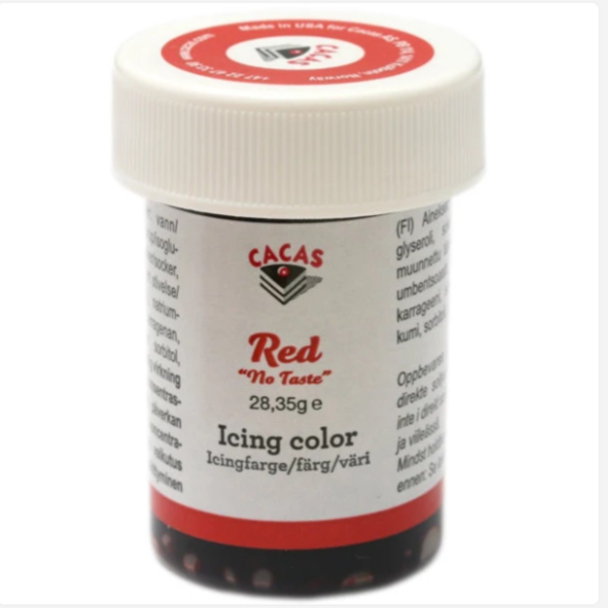 Icingfarge Rød - uten smak, Cacas 28,35 g