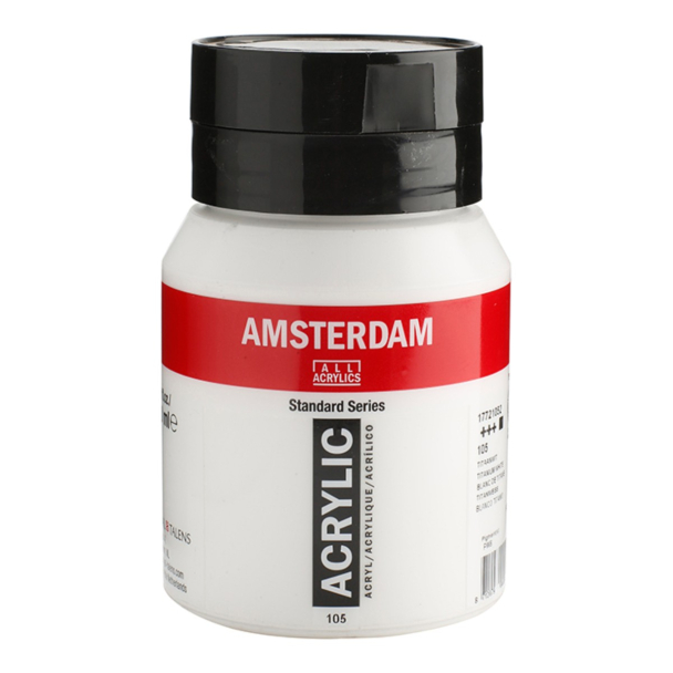 Amsterdam Standard Akryl 500ml - 105 Titanium White