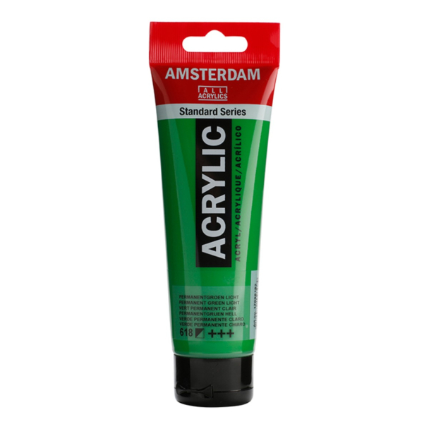 Amsterdam Standard Akryl 120ml - 618 Permanent green light