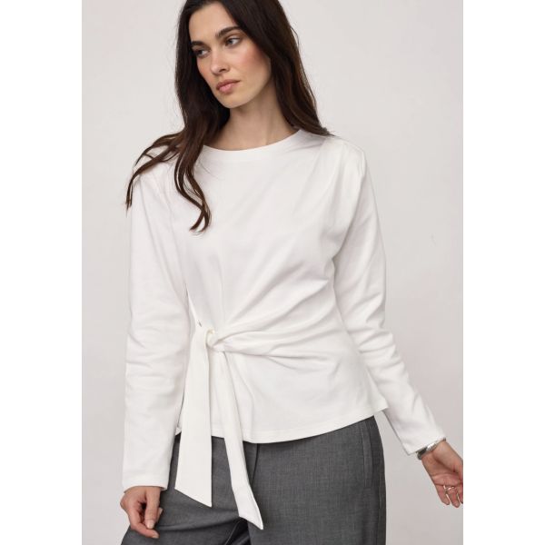 OrianeCC LS Pleat Tie Tee