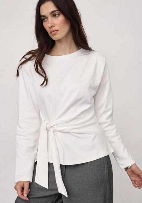 OrianeCC LS Pleat Tie Tee