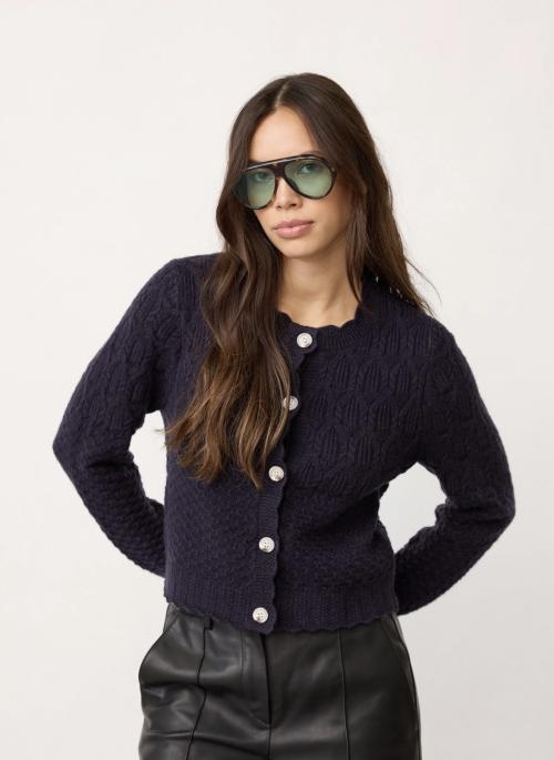 32130 RowCC Pointelle Cardigan