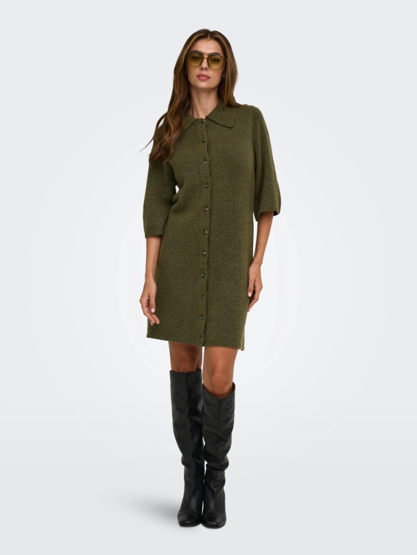 ONLALIVIA 2/4 COLLAR DRESS KNT - Image 3