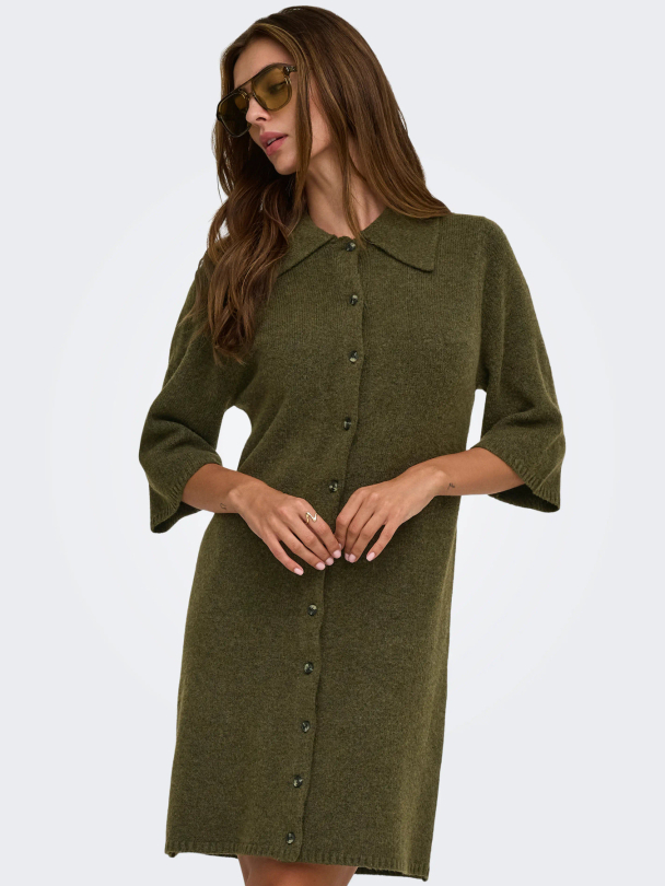 ONLALIVIA 2/4 COLLAR DRESS KNT - Image 2