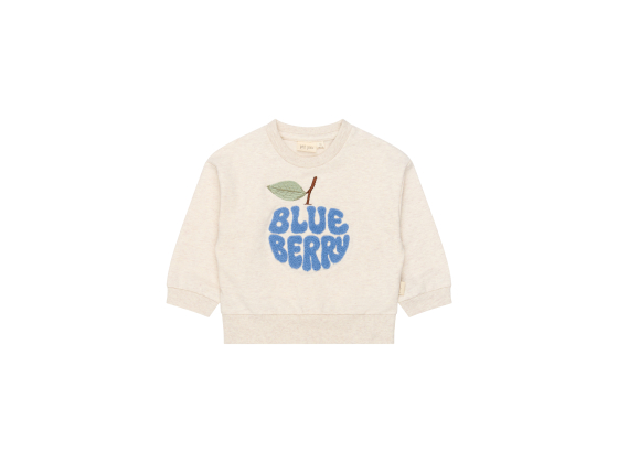 Genser / Sweatshirt, Eggnog / Blueberry - Petit Piao
