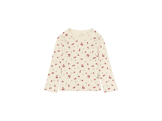 Gracie Pointelle Genser, Eggnog / Rosehip - Petit Piao