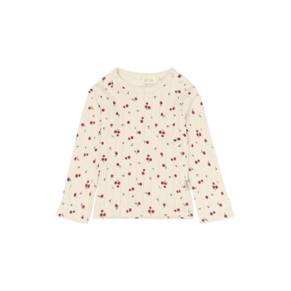 Gracie Pointelle Genser, Eggnog / Rosehip - Petit Piao