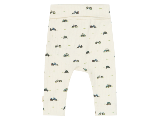 High Waist Leggings, Eggnog / Tractor - Petit Piao