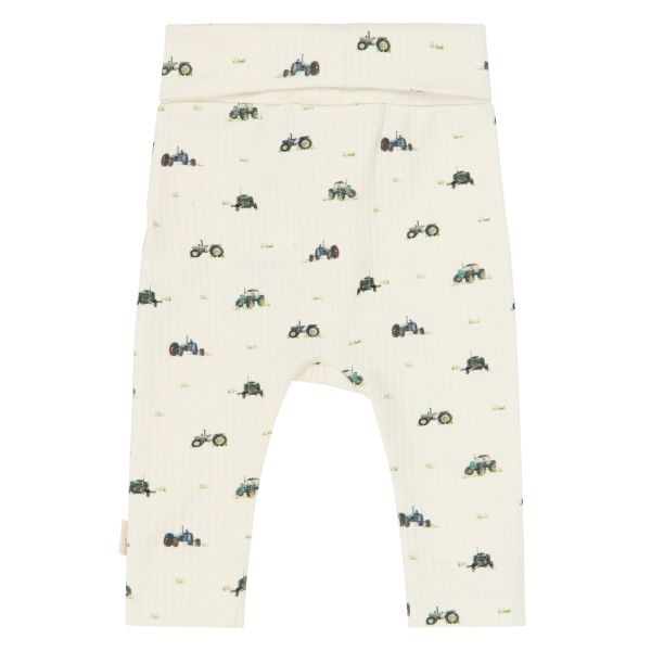 High Waist Leggings, Eggnog / Tractor - Petit Piao