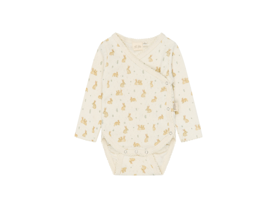 Body Fold Pointelle, Eggnog / Rabbit - Petit Piao