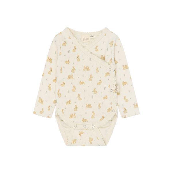 Body Fold Pointelle, Eggnog / Rabbit - Petit Piao