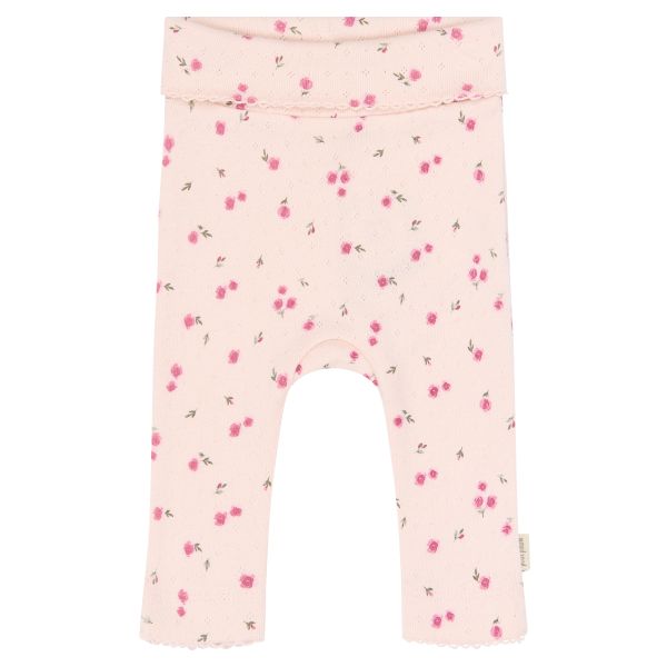 High Waist Leggings Pointelle, Mauve Chalk / Rosehip - Petit Piao