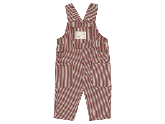 Glory Denim Overalls, Syrah Striped - Petit Piao