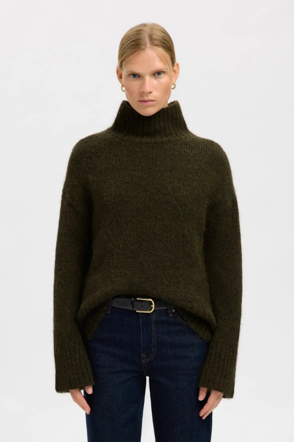 Gabriella Knit High Neck - Fir Green  - Image 1
