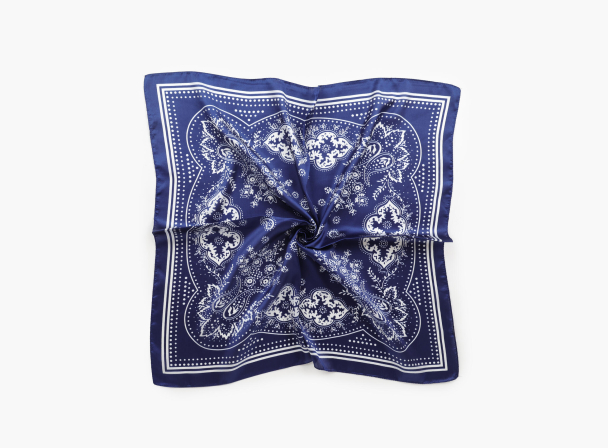 Paisley Skjerf - Marine Blå  - Image 2