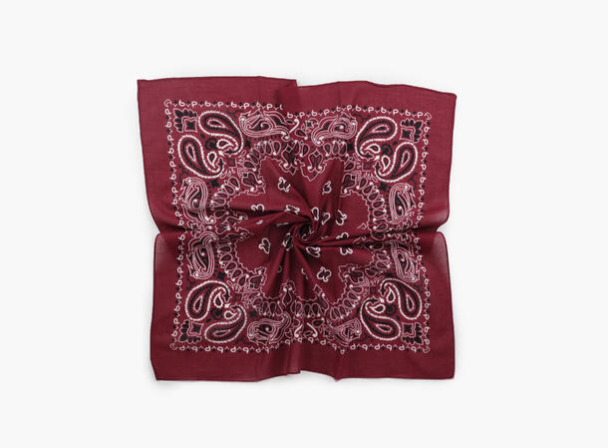 Bomullskjerf Bandana 70 x 70 cm - Burgund - Image 2