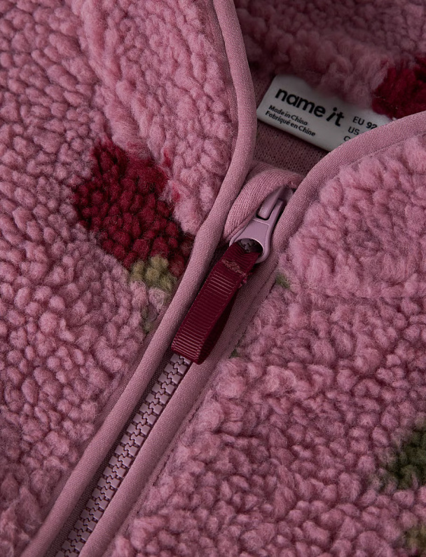 NMFOnelda teddyjakke, rosa - Image 3