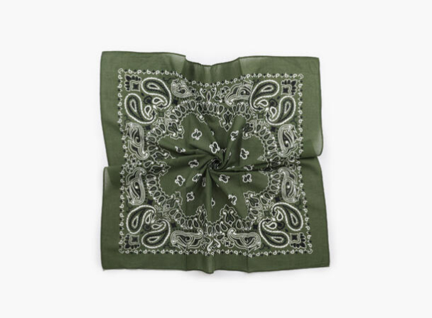 Bomullskjerf Bandana 70 x 70 cm - Oliven Grønn - Image 2
