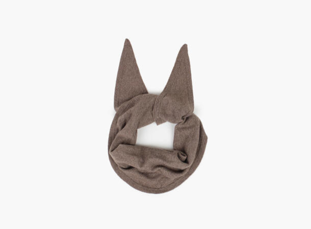 Lara Soild Wool Cashmere Triangle - Brun - Image 1